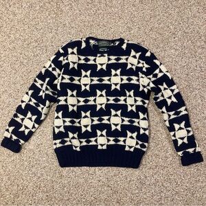 Polo Country Ralph Lauren Star Knit Design Wool Sweater RRL Mountain sz Med vtg